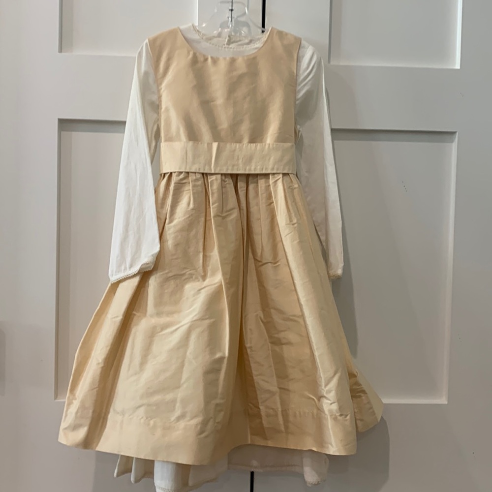 Jacadi girl size 6A 2 piece Gold Dress